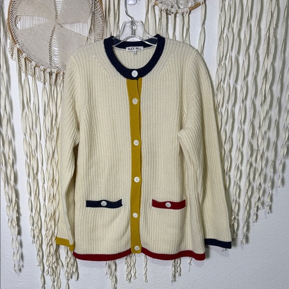 Alex Mill Minnie Cardigan in Extrafine Merino Wool Button Front Cardigan XL - Picture 2 of 15